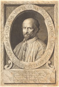 Jean du Verger de Hauranne door Jean Morin after Philippe de Champaigne