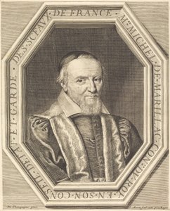 Michel de Marillac door Jean Morin after Philippe de Champaigne