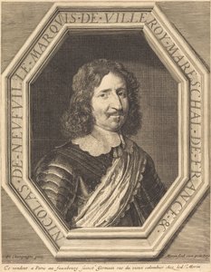 Nicholas de Neufville, markies de Villeroy door Jean Morin after Philippe de Champaigne