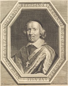 Nicolas de Netz door Jean Morin after Philippe de Champaigne