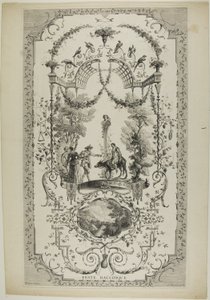 Feste Bacchique, plaat 97 uit "De werken van Antoine Watteau