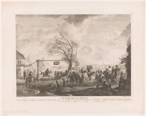 Ringsteken bij een dorpsherberg door Jean Moyreau