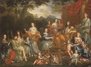 De familie van Lodewijk XIV door Jean Nocret