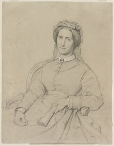 Madame Hippolyte Flandrin Aimée Ancelot, 1869 door Jean Paul Flandrin