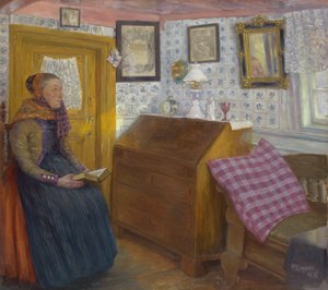 Boerderij-interieur op zondag, 1895