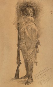 Een soldaat door Jean Paul Laurens