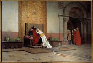Excommunicatie van Robert II de Vrome in 998 door Jean Paul Laurens