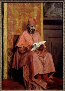 De kardinaal. Schilderij door Jean Paul Laurens (1838-1921) door Jean Paul Laurens