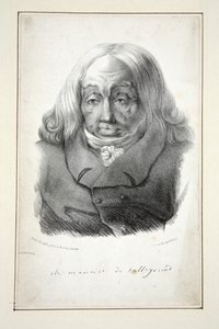 Portret van Talleyrand, 79 jaar oud, uitgegeven 1835 (gravure) door Jean Pierre (after) Dantan
