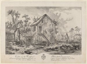 Boerenerf door Jean Pierre Louis Laurent Hoüel after François Boucher