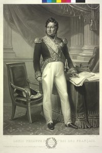 Koning van de Fransen Louis Philipp door Jean Pierre Marie Jazet