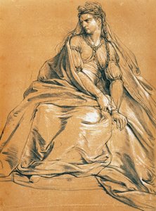 De actrice Adrienne Lecouvreur (1692-1730) in de titelrol van Andromaque, door Jean Racine (1639-1699) door Jean Racine