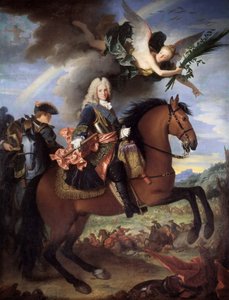 Ruiterportret van Filips V 1683-1746, Koning van Spanje, 1723 door Jean Ranc