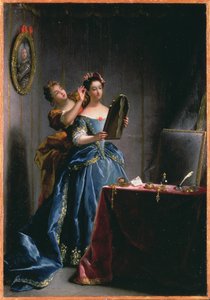 Een Dame bij haar Toilet door Jean Raoux
