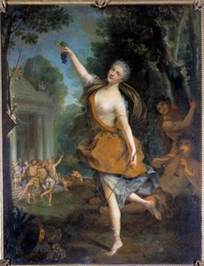 Mademoiselle Prevost als bacchante door Jean Raoux