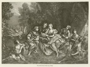 Telemachus en Calypso door Jean Raoux