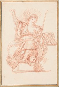 Zittende Allegorische Figuur door Jean Robert Ango