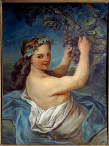 Bacchante. Schilderij door Jean Simon Berthelemy (1743-1811) 19e eeuw Laon, Musee des Beaux Arts
