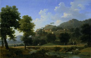 Italiaans landschap door Jean Victor Bertin