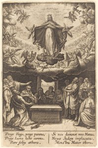 De tenhemelopneming van de Maagd door Jean Waldor after Jacques Callot