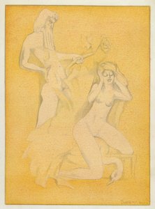 De liefdesboeken van Ovidius: De schone Leda, die door de goddelijke overspelige werd verleid door Jean de Bosschere