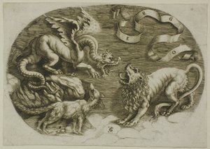 Leeuw, draak en vos