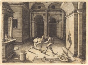 Twee Leerlingen die Vechten
