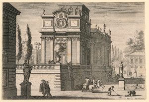 Een park van een kasteel door Jean le Pautre