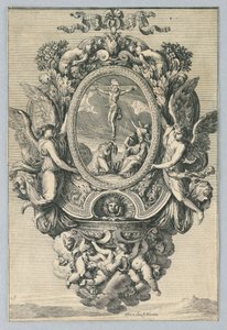 Ontwerp voor wijwatergoten, uit "Inventions Pour Faire des Plaques" door Jean le Pautre