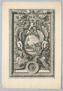 Blad uit de Set, "Ornemens de Peaneaux pour... Lambris" door Jean le Pautre