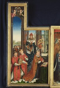 Polyptiek van de Verheerlijking van de Heilige Drie-eenheid, paneel dat abten afbeeldt, 1509-15