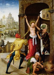 Het martelaarschap van St. Barbara, 1528 door Jean the Elder Bellegambe