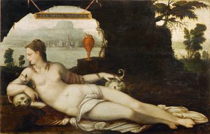 Eva Prima Pandora, ca.1550 (schilderij op hout)