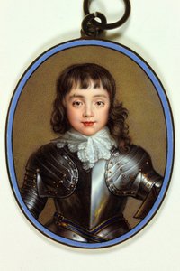 Charles, Prins van Wales, later Charles II door Jean the Elder Petitot