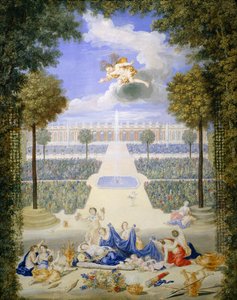 Frankrijk, Versailles, parterre van Grand Trianon, door Jean Cotelle door Jean the Younger Cotelle