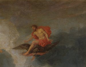 Zeus (detail uit De Bossen van Versailles) door Jean the Younger Cotelle