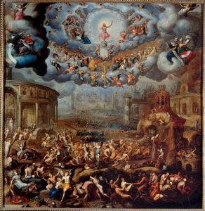 Het Laatste Oordeel. Schilderij door Jean Cousin de Jongere (1522-1594) 16e eeuw