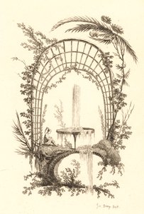 Fontein onder pergola