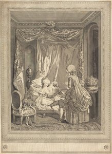 Het restaurant door Jeanne Deny or Martial Deny after Niclas Lafrensen II