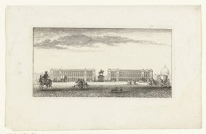 Gezicht op de Place Louis XV te Parijs