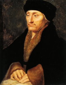 Zwitserland, Genève, Portret van Desiderius Erasmus van Rotterdam
