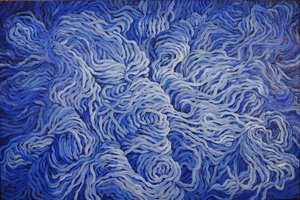 Wol marineblauw, 2013 (gouache op papier)