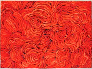 Wolrood, 2013 (gouache op papier)