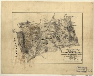 Een topografische kaart van dat deel van "The Manor of Leeds" dat toebehoort aan Col. M.G. Harman uit Staunton, Va. LOC 2005625200 door Jedediah Hotchkiss