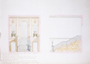 Ontwerp voor de Painted Hall, Chatsworth door Jeffry Wyatville