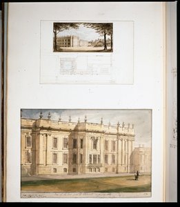 Ontwerpen voor de oostelijke gevel, Chatsworth House door Jeffry Wyatville