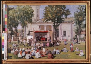 Dag van samenwerking in het dorp door Jefim Michailowitsch Tschepzow