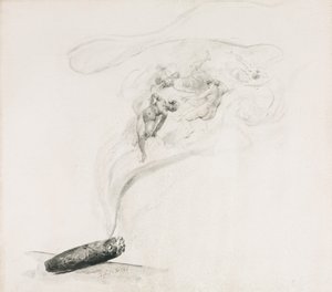 In de rook door Jehan Georges Vibert