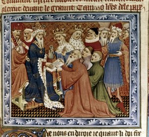 Marco Polo arriveert aan het hof van Kublai Khan, c.1338-1410 door Jehan de Grise