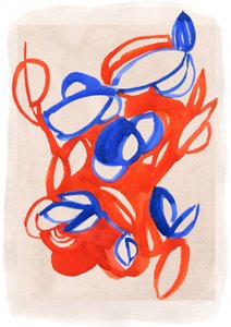 Levendige abstracte bloemen door Jenja Braun